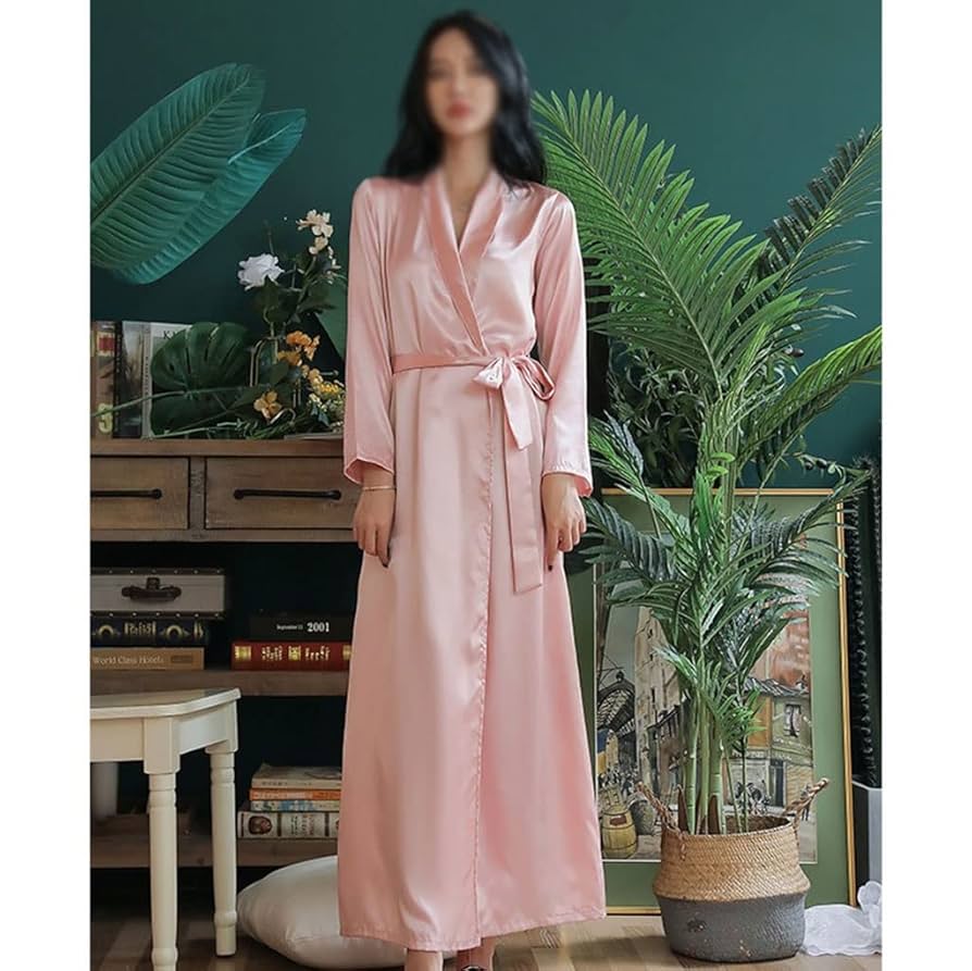 Amazon.co.jp: ロング ローブ ガウン 女性 新しい フル スリーブ